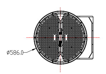 Desenho dimensional redondo da luz esportiva LED 1000W 1