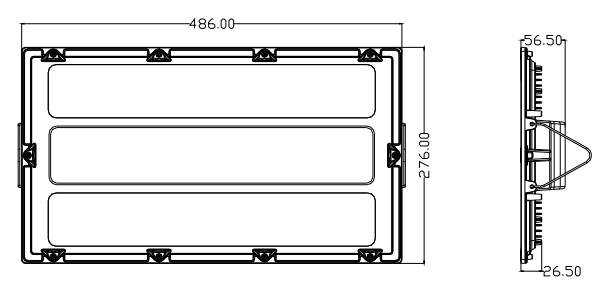 High bay LED linéaire 200W avec lentille