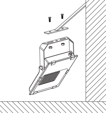 LED flood light horizontal rod mount