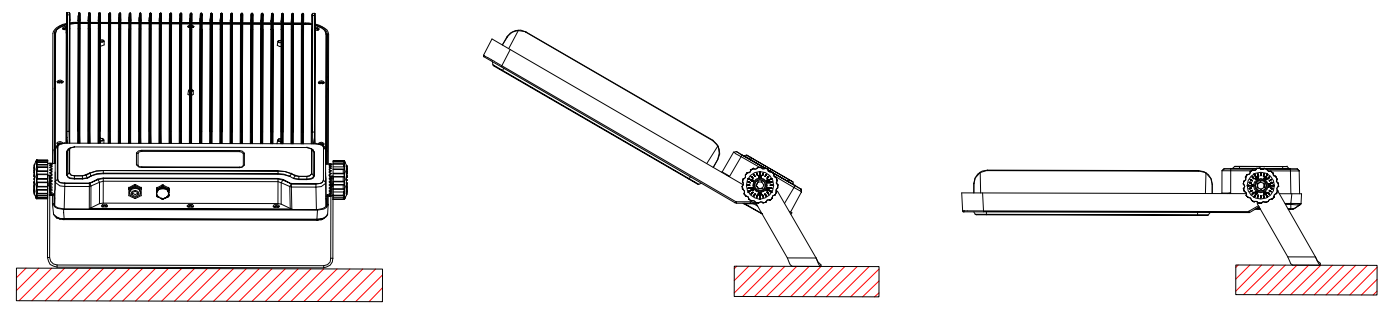 LED flood light installation drawing