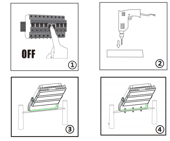 Instrucciones de instalación de luces LED de mástil alto