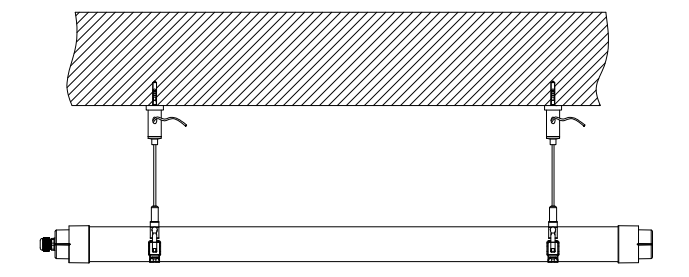 Τοποθέτηση βάσης φωτιστικού οροφής LED tri-proof