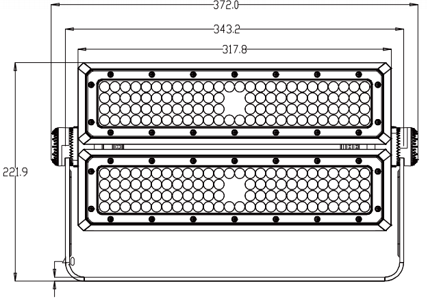 Lámpara de túnel LED 120W dimensiones