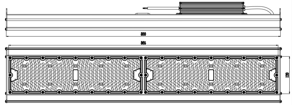 Γραμμικό LED high bay 300W