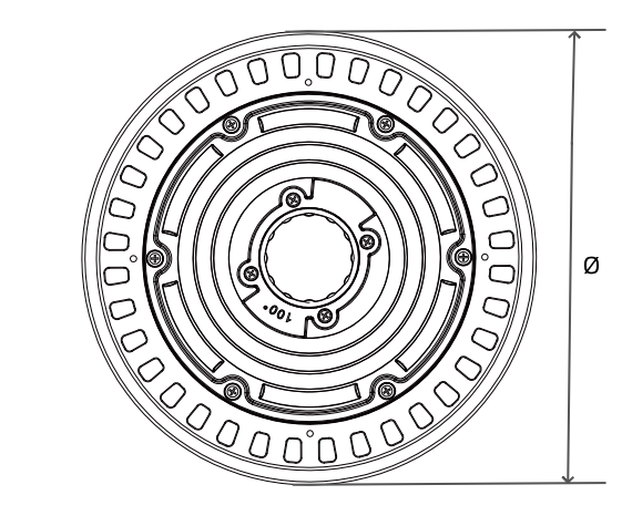 UFO LED رسم القطر العالي