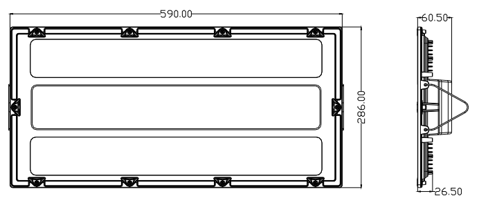 LED linear de alto brilho 300W com baixo brilho