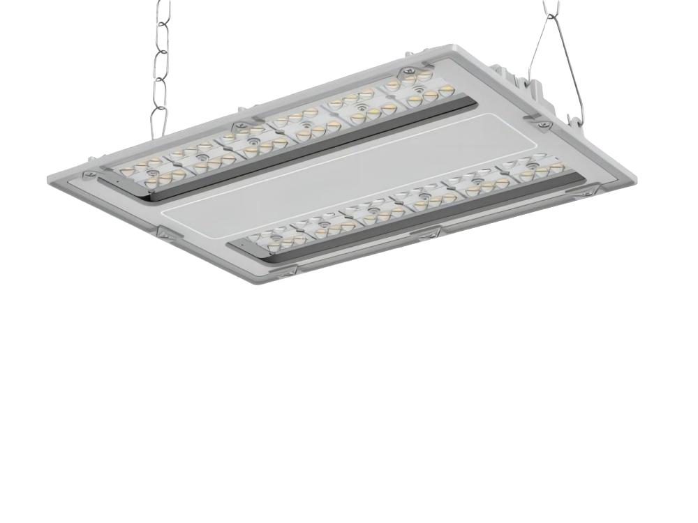 Campana LED lineare con lente e pannello in vetro - CEILINGStar