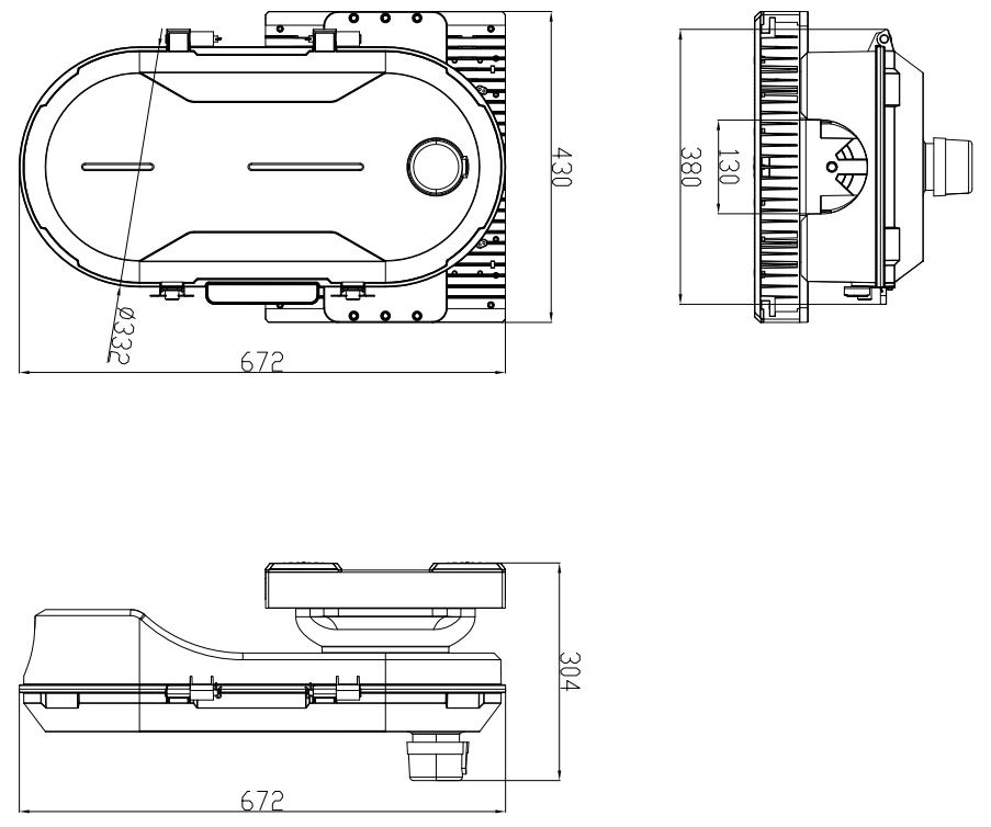 LED svítidlo pro námořní přístav a letiště 2 moduly