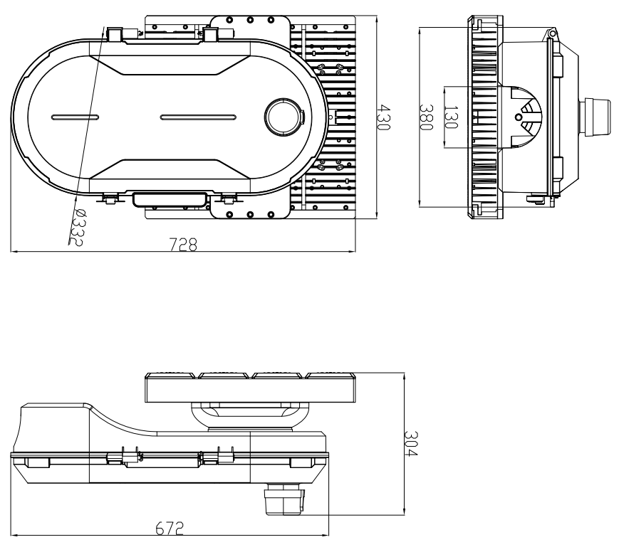 LED-Leuchte für Seehäfen und Flughäfen, 4 Module