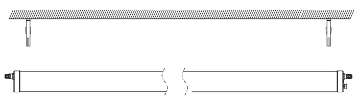 Installationsmethode für röhrenförmige LED-Tri-Proof-Leuchten